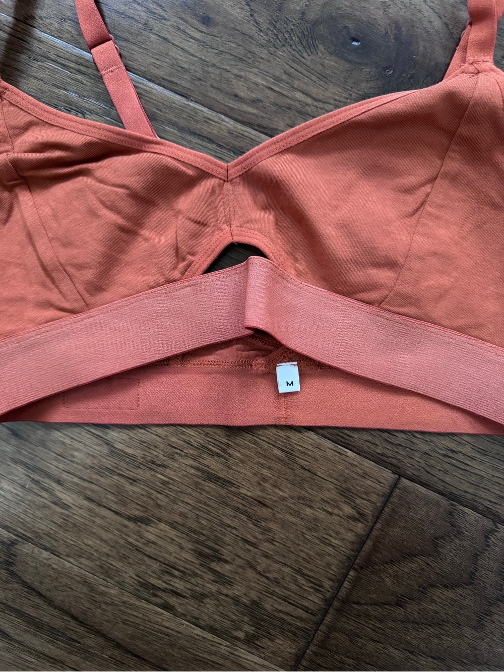 Richer Poorer Cotton Cutout Bralette Redwood Orange Size Medium - Picture 3 of 7
